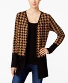 Charter Club Colorblocked Houndstooth Cardigan, Only At Macy's