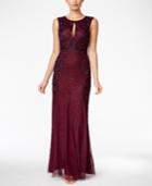 Adrianna Papell Beaded Keyhole Gown