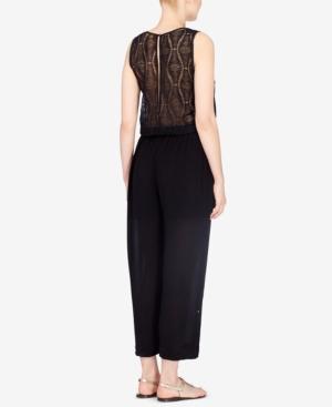 Catherine Catherine Malandrino Embroidered Cropped Jumpsuit