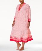 Oscar De La Renta Plus Size V-neck Caftan