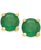 Emerald Stud Earrings (1 Ct. T.w.) In 14k Gold