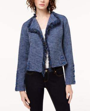 Inc International Concepts Lace-up Tweed Cardigan, Created For Macy's