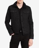 Calvin Klein Jeans Men's Faux Sherpa Collar Denim Jacket