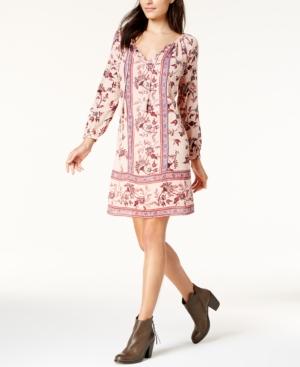 Lucky Brand Printed Peasant Dress
