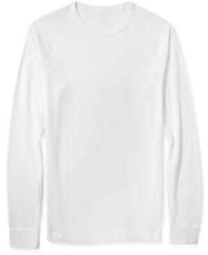 American Rag Shirt, Long Sleeve Slub Crew Neck Thermal Shirt