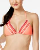 California Waves Crochet-trim Triangle Bikini Top Women's Swimsuit