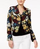 Rachel Rachel Roy Textured Floral-print Jacket, Only At Macy's
