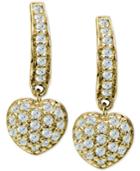Giani Bernini Cubic Zirconia Pave Heart Drop Earrings, Created For Macy's