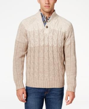 Weatherproof Vintage Men's Cable-knit Sweater, Classic Fit