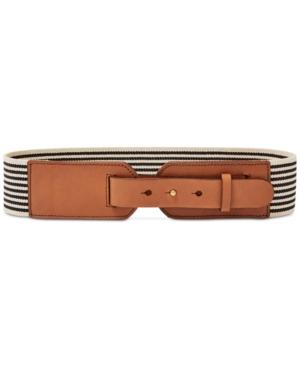 Fossil Striped Webbing Waist Belt