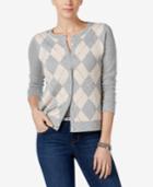 Charter Club Embellished Argyle Cardigan, Only At Macy's