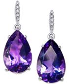 Amethyst (7-1/4 Ct. T.w.) And Diamond Accent Drop Earrings In Sterling Silver