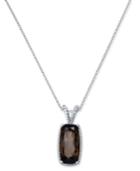 Smoky Quartz Pendant Necklace (5 Ct. T.w.) In Sterling Silver