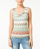 American Rag Printed Cutout Tank Top, Only At Macy's