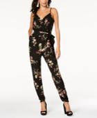 Material Girl Juniors' Printed Adjustable Jumpsuit, Created For Macy's