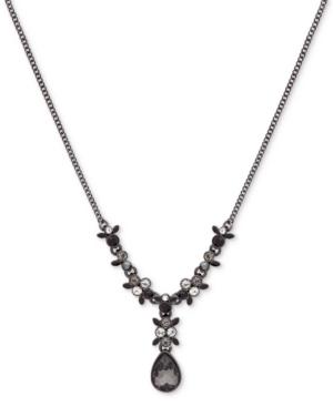 Givenchy Clear & Colored Stone Lariat Necklace