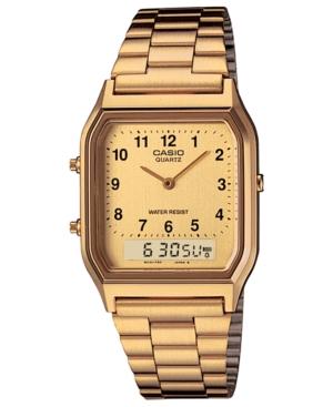 G-shock Women's Casio Analog-digital Gold-tone Stainless Steel Bracelet Watch 29.8mm