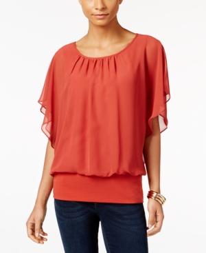 Jm Collection Flutter-sleeve Top, Only At Macy's