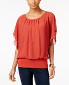 Jm Collection Flutter-sleeve Top, Only At Macy's