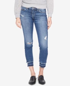 Silver Jeans Co. Aiko Ripped Frayed Ankle Skinny Jeans