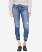 Silver Jeans Co. Aiko Ripped Frayed Ankle Skinny Jeans