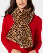 I.n.c. Leopard Faux-fur Stole, Created For Macy's