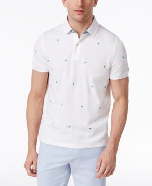 Tommy Hilfiger Men's Embroidered Palm Tree Custom-fit Polo