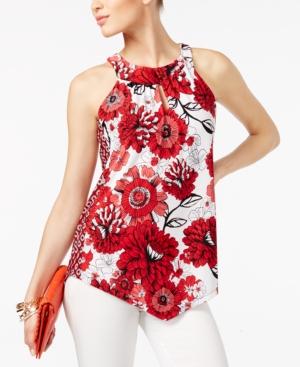 Inc International Concepts Petite Printed Halter Top, Created For Macy's
