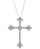 Diamond Cross Pendant Necklace (1/10 Ct. T.w.), 18 + 2 Extender
