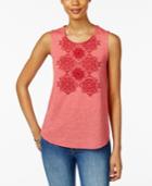 Style & Co Petite Embroidered Tank, Only At Macy's