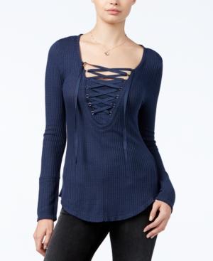 William Rast Supernova Lace-up Top
