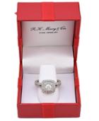 Marchesa Certified Diamond Square Halo Engagement Ring (1-1/4 Ct. T.w.) In 18k White Gold, Created For Macy's