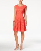 Ronni Nicole Cap-sleeve Lace Fit & Flare Dress