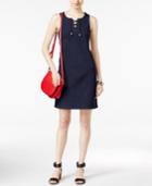 Tommy Hilfiger Hollis Lace-up Sheath Dress, Only At Macy's