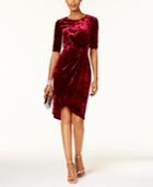 Ivanka Trump Velvet Faux-wrap Dress