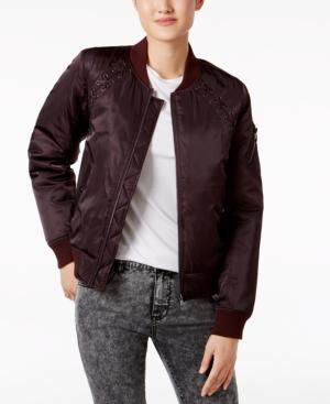 Madden Girl Juniors' Lace-up Bomber Jacket