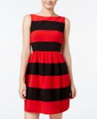 B Darlin Juniors' Striped A-line Dress