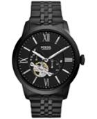 Fossil Men's Automatic Townsman Black-tone Stainless Steel Bracelet Watch 44mm Me3062