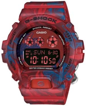 G-shock Women's Digital Red Floral Resin Strap Watch 49x46mm Gmds6900f-4