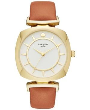 Kate Spade New York Women's Barrow Luggage Leather Strap Watch 34mm Ksw1225