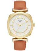 Kate Spade New York Women's Barrow Luggage Leather Strap Watch 34mm Ksw1225