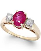 Ruby (1-5/8 Ct. T.w.) And Diamond (5/8 Ct. T.w.) Ring In 14k Gold