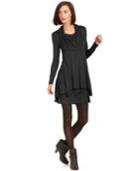 Kensie Long-sleeve Cowl-neck T-shirt Dress