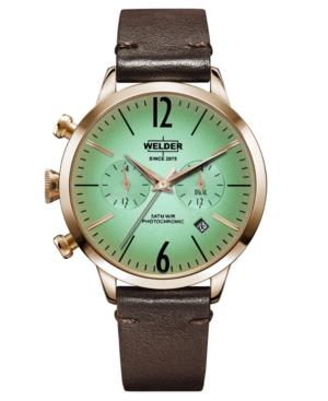 Welder Women's Dark Brown Leather Strap Watch 38mm
