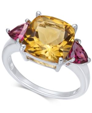 Multi-gemstone (4-7/8 Ct. T.w.) Ring In Sterling Silver