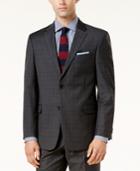 Tommy Hilfiger Men's Classic-fit Stretch Performance Gray Plaid Suit Jacket