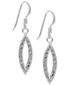 Giani Bernini Textured Marquise Drop Earrings In Sterling Silver, Created For Macy's