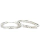 White Topaz (1 9/10 C.t.t.w.) Channel-set Hoop Earrings In Sterling Silver