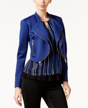 Thalia Sodi Double-zip Lapel Moto Jacket, Created For Macy's