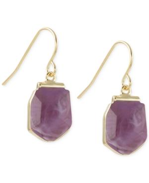 French Connection Gold-tone Stone Drop Earrings